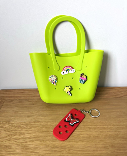 Green silicone handbag - silicone, with