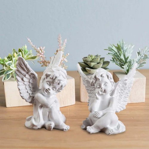 Cherubs angels statue - 2x,