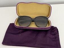Gucci Women's Sunglasses, Black, With Dust Cloth & Hard Case