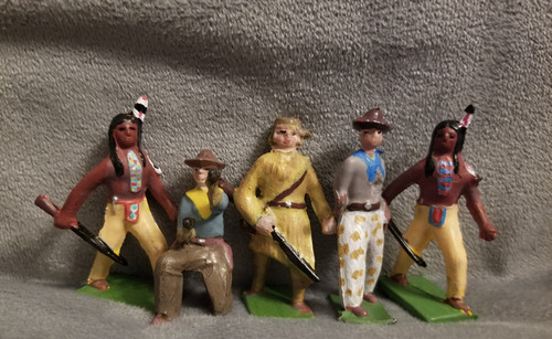 Vtg lincoln logs - logs, figures