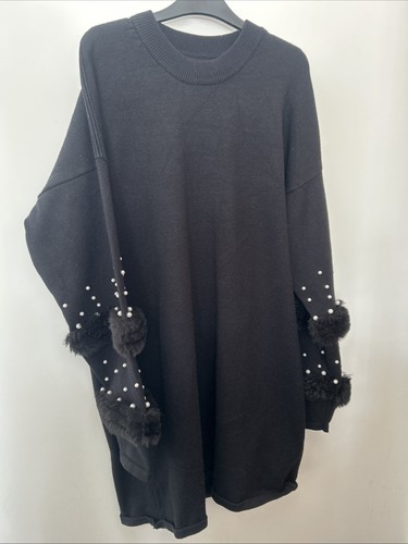 Women long jumper black - long,