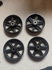 Industrial 8"/200mm cast iron caster wheels for industrial furniture. Set of 4.