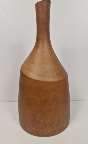 Carved wooden bowl - vase, set