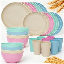 32PCS Wheat Straw Dinnerware