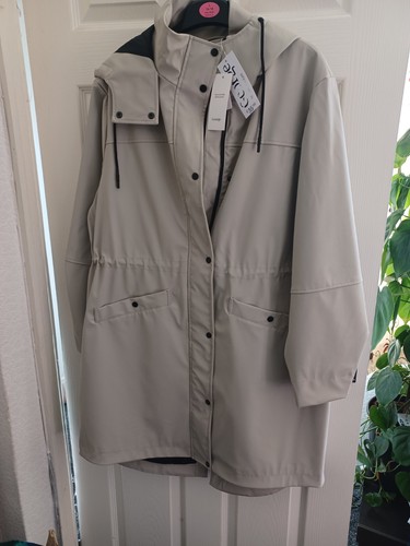 Shower resistant hooded coat