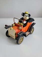 Walt Disney Mickey Mouse 1981 Lever Tin Car By Masudaya Corp Vintage