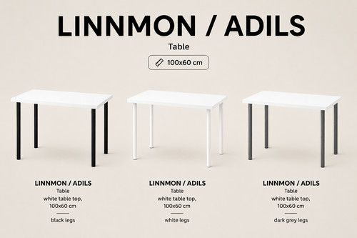 Ikea linnmon adils table - linnmon,