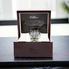 Luxury Watch Gift Set With Personalised Message Card - Gift For Brother, Husband