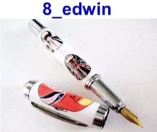 Beautiful Chinese Facial Marks Porcelain Fountain Pen 