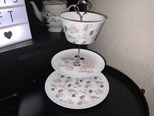 DISNEY MICKY MOUSE PLASTIC PLATE/BOWL 3 TIER CAKE SWEET STAND