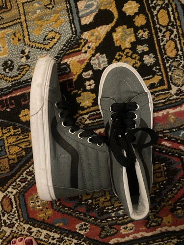Vans sk8 canvas silver - vans, hi