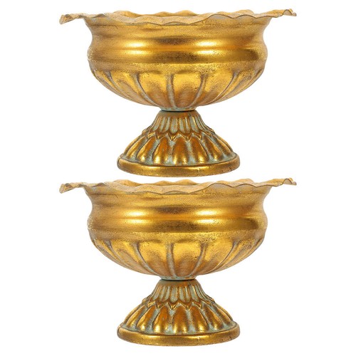 2pcs reusable metal urn - metal, flower