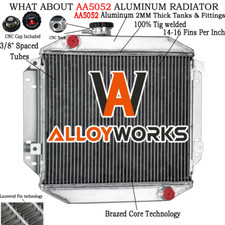 2 Rows Aluminium Radiator Fits 1968-1980 1968 80 Ford Escort Mk1/Mk2 RS2000 MT