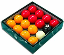 REDS & YELLOWS 2" ARAMITH PREMIER MATCH POOL BALLS 