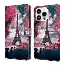 For Various Phone Hot Cool iron tower Magnetic Card Wallet Case Flip Stand Cover