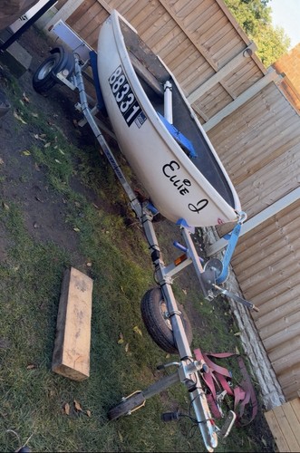Fibreglass boat with trailer - trailer, &