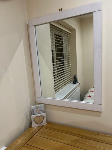 White framed wall - framed, mirror