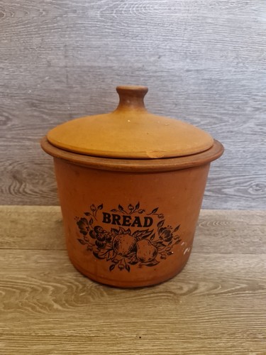 Terracotta bread bin - bread, orange