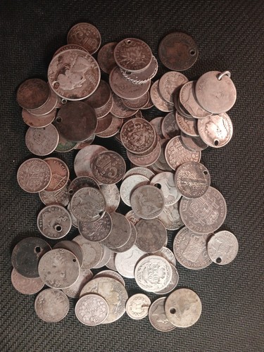 Scrap silver coins mostly - scrap,
