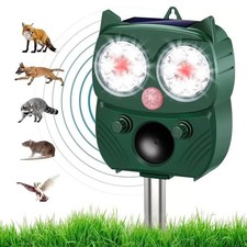 Solar Ultrasonic Garden Deterrent Animal Repeller Bird Cat Scarer Pest Fox Dog