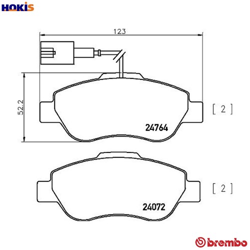 Brake pad set disc - set,