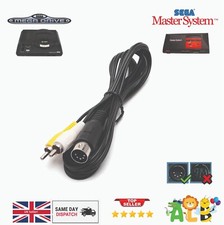 SEGA MEGA DRIVE 1 MASTER SYSTEM TV AV Cable Audio Video RCA Composite Lead Wire