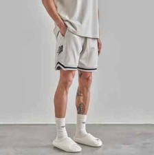 Represent Mesh Vintage Basketball Shorts -Off-White/Concrete - Small (30) - Used