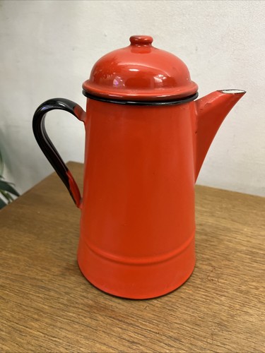 Vintage red enamel - red,
