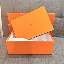 Authentic Hermes Empty Box And Bag With Tissue Paper