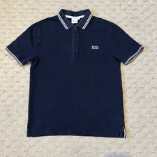 Designer BOSS Hugo Boss Paddy Polo Shirt Navy White Kids 12 Years Xs Boys