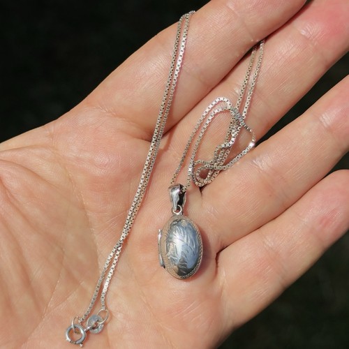 Vintage sterling silver oval - silver,