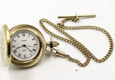 SEKONDA Gold Toned Full Hunter Quartz Pocket Watch Spares/Repairs - A21