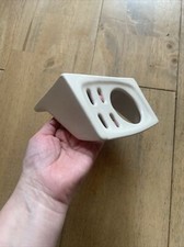 NEW Vintage Retro 60 / 70’s Wall Mounted Ceramic Toothbrush Holder Ivory Matt