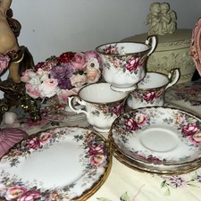 Royal Albert Collectors Autumn Roses Floral Vintage Tea Set