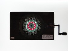 Kaleidoscopic Rotating Wooden Glass Lantern Slide Hand Tinted