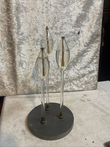 Mid century oil lamp - lamp, slate
