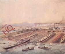Picture Postcard- Walney Channel, Barrow Iron Shipbuilding Company, G.H. Andrews