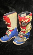 Alpinestars Tech 7s UK2 Youth Motocross Boots MX Child Red Blue