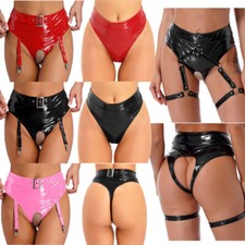 UK Women Patent Leather Thongs