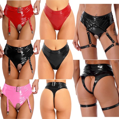 Women patent leather thongs - women,