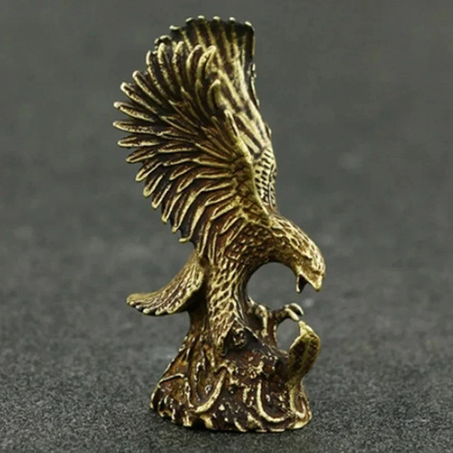 Solid eagle figurine brass - eagle,