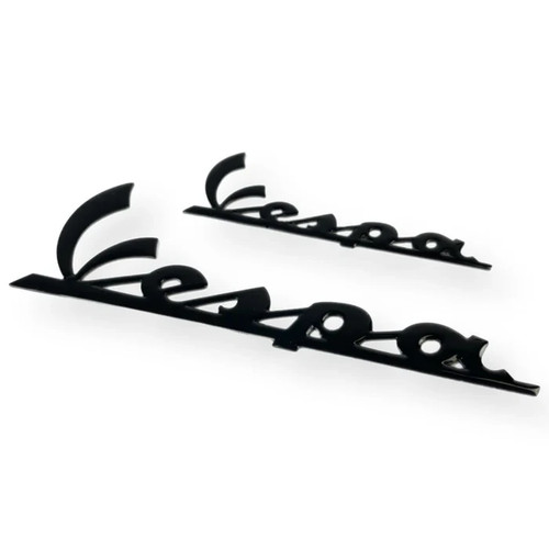 Vespa black legshield side - &,