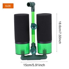 Aquarium Double Head Biochemical Sponge Foam Filter Fish Tank Equipment