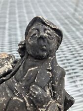 Weathered Stone Effect Garden Figure, Very Old With Great Patina.