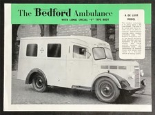 BEDFORD Ambulance Lomas Special F Type Body Sales Brochure 1949 #B493/A/5/49