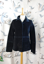 BAY Black real Suede Leather winter jacket size 12