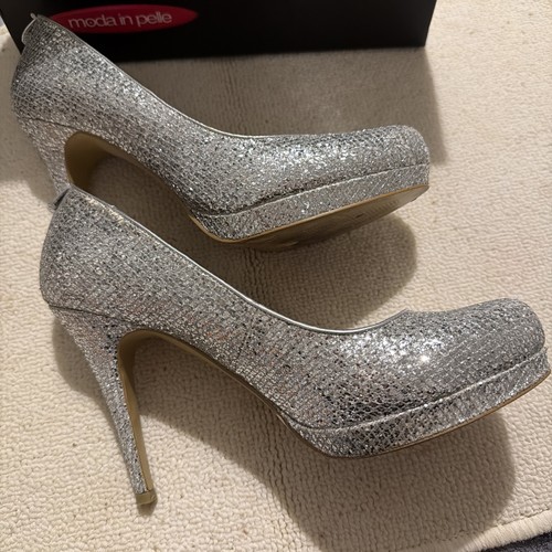 Moda pelle silver sparkly - in,