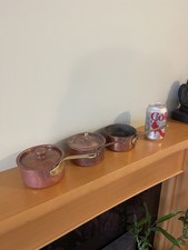 3 Small Vintage French Copper