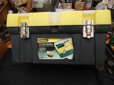 '' STANLEY ''   TOOLKIT BOX 19'' ACROSS , STRONG METAL CATCHES   ,SEE PICS .