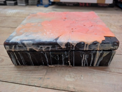 Vintage wooden dybbuk box - box, prop